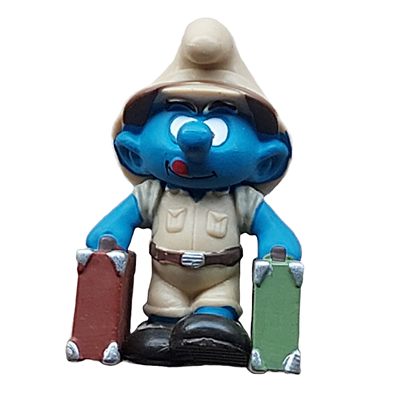 Safarismurf met bagage
