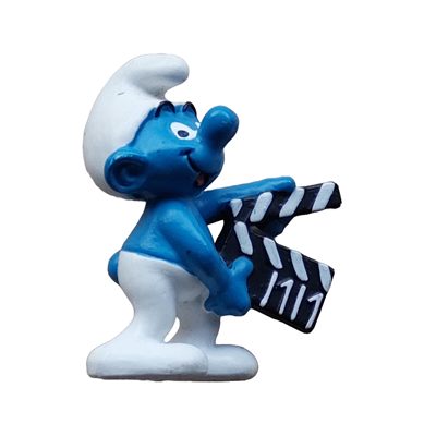 Smurf met klapbord