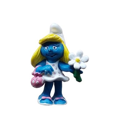 Smurfin met bloemen