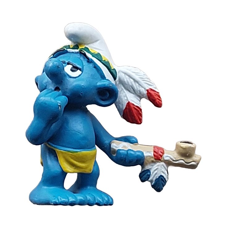 Indiaansmurf met vredespijp