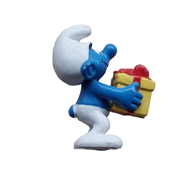 Lolsmurf met cadeautje